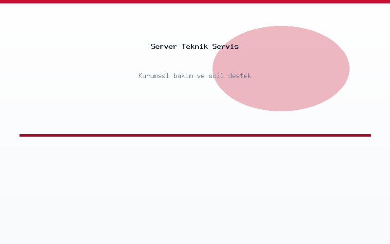 Server ve veri merkezi teknik servis
